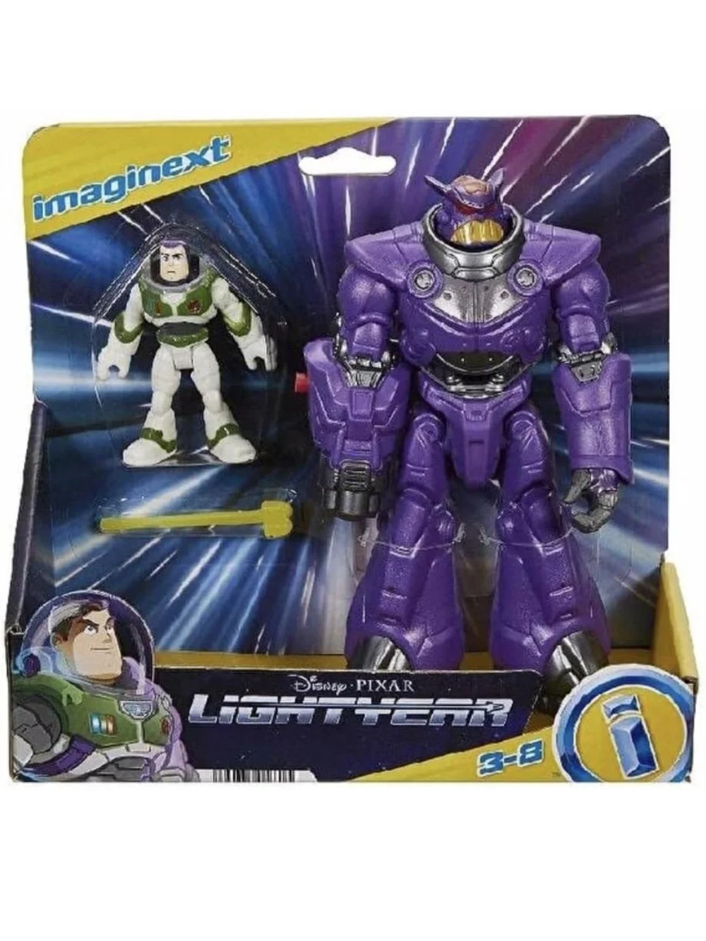 Disney Lightyear Purple Armored Mech with Green-White Astronaut Figure